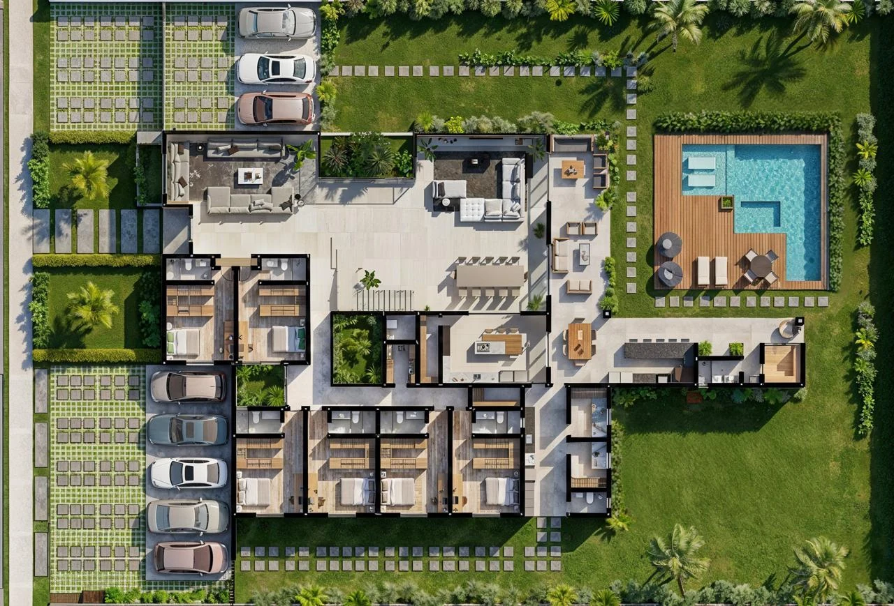 Planta de Pavimentos no Residencial Portobello